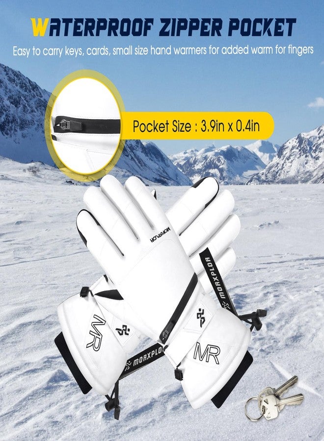 MORXPLOR Ski Snow Gloves for Men Women,3M Thinsulate Insulated Warm Winter Snowboard Windproof Winter Touchscreen Snowmobile Gloves for Cold Weather - Image 5